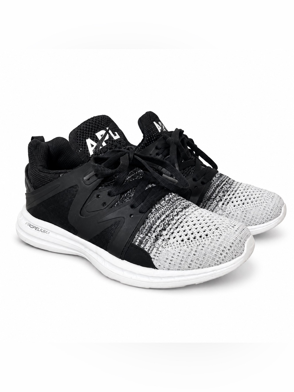 APL Ascend Propelium Running Shoes Black Ombre Knit Size 8